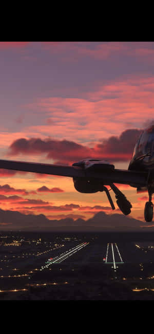 Background ya Iphone Xs Microsoft Flight Simulator — Realme GT Picha ya Ukuta
