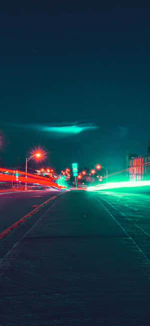 Night Street background — Galaxy C55 Picha ya Ukuta