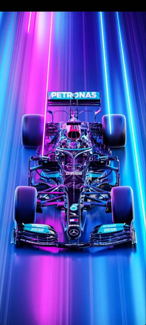 F1 iPhone AMG Petronas Neon Road — iPhone 15 Picha ya Ukuta