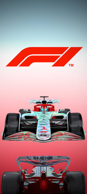 F1 iPhone Logo Gradient Background — 1440x3200 Picha ya Ukuta