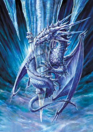 Fanart ya ice dragon wallpaper — Oppo Pad 4 Pro Picha ya Ukuta