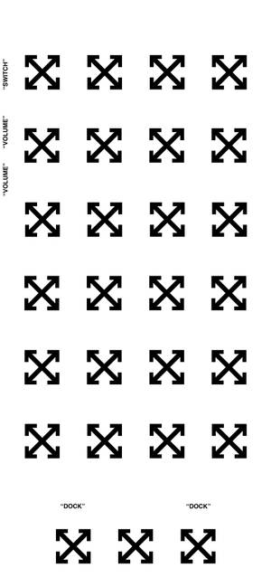 Off White cross arrow pattern wallpaper — iPhone 17 Pro Max Picha ya Ukuta