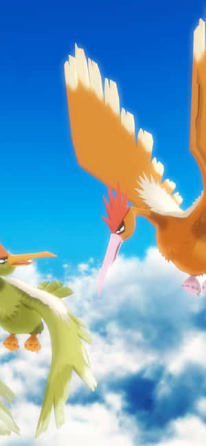 Fearow Kubwa Katika Mwanga — Oppo A7 Pro Picha ya Ukuta