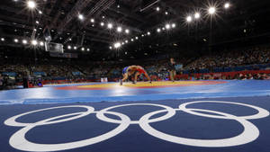 Wrestling match in olympic games wallpaper — Chromebook Picha ya Ukuta