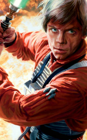 Fierce Luke Skywalker Star Wars Tablet — Huawei MatePad Mini Picha ya Ukuta