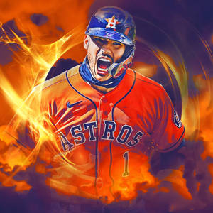 Fiery Carlos Correa wallpaper — Pixel Watch 3 Picha ya Ukuta