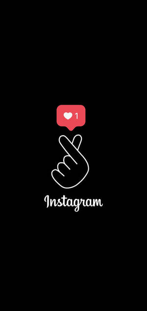 Finger heart Instagram Art wallpaper — iPhone 13 Pro Max Picha ya Ukuta
