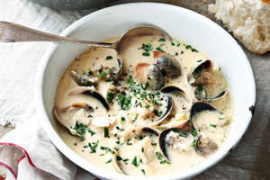 Fish and clam chowder wallpaper — Muted Picha ya Ukuta