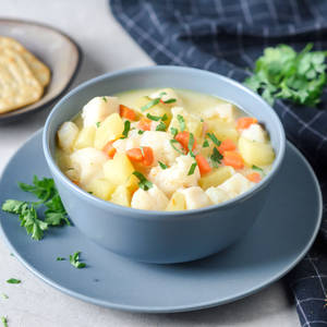 Fish potato chowder wallpaper — Pixel Watch 3 Picha ya Ukuta