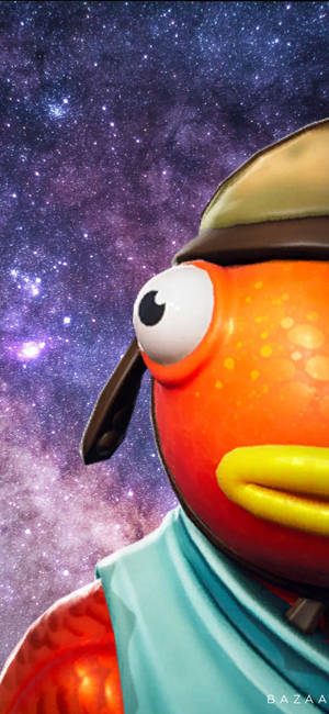 Fishstick Fornite Half Face Galaxy wallpaper — iPhone 18 Pro Picha ya Ukuta