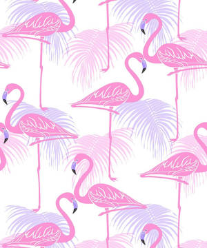 A pattern of flamingos in pink and lilac-themed wallpaper — Motorola Razr Ultra 2026 Picha ya Ukuta