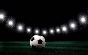 Illuminated soccer ball HD wallpaper. — Mustawi Halisi Picha ya Ukuta