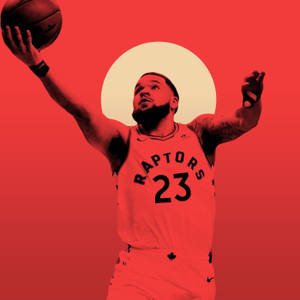 Fred Vanvleet red artwork wallpaper — Pixel Watch Picha ya Ukuta