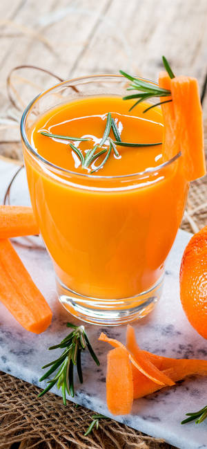 Fresh Orange Juice With Rosemary wallpaper — iPhone 14 Picha ya Ukuta