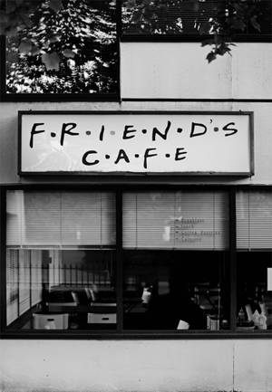 Friends cafe signboard wallpaper — Oppo Pad 5 Matte Display Picha ya Ukuta