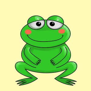 Frog wa Kawaii na Tumbo Kukunjufu wallpaper