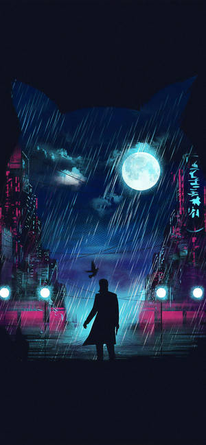 Full Moon City View Digital Art wallpaper — iPhone 18 Pro Max Picha ya Ukuta
