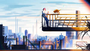 Picha za Anime City — Mji wa anime Picha ya Ukuta