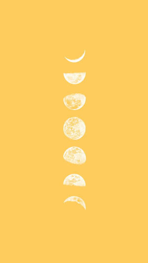 Furaha ya Mwezi Mandhari ya Pastel ya Njano — Aesthetic ya Pastel Yellow Picha ya Ukuta