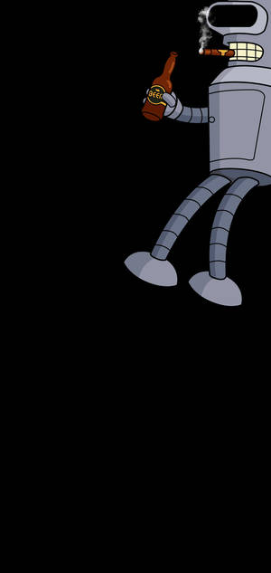 Galaxy S10 Plus Bender Fan Art — iPhone 14 Plus Picha ya Ukuta