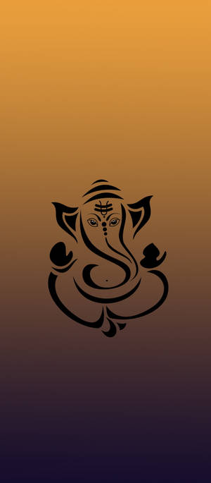 Ganesh Yellow Black Ombre IPhone — Sony Xperia Picha ya Ukuta