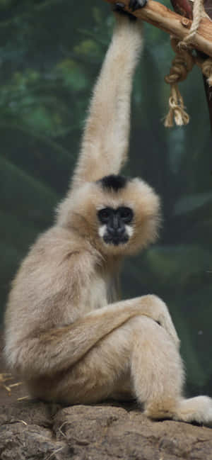 Iphone Xs Max Gibbon Background — Galaxy F56 Picha ya Ukuta