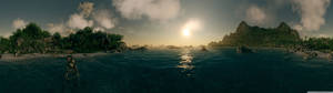 Picha ya wide angled ya beach wallpaper. — 5120x1440 Picha ya Ukuta