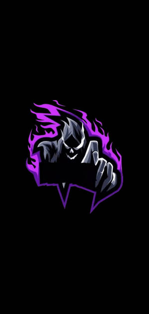 Ghost Purple Flames Gaming Logo HD — Galaxy S26 Ultra Picha ya Ukuta