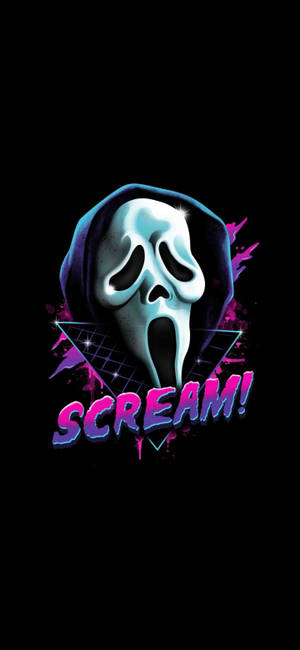 Tapeta ya Ghostface Scream retro art — 1320x2868 Picha ya Ukuta