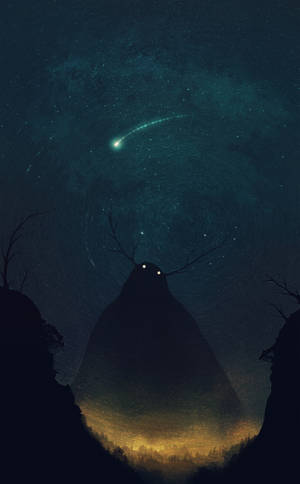 Silhouette Giant Ghost Monster wallpaper — Galaxy Tab S10+ Picha ya Ukuta