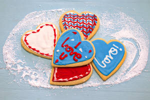 Gingerbread heart cookies wallpaper — 3:2 Picha ya Ukuta