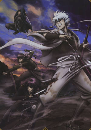 Gintama characters ready-to-fight wallpaper — OnePlus Pad Picha ya Ukuta