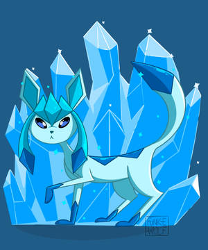 Katuni Sanaa Glaceon Wallpaper — Galaxy Z Fold 5 Picha ya Ukuta