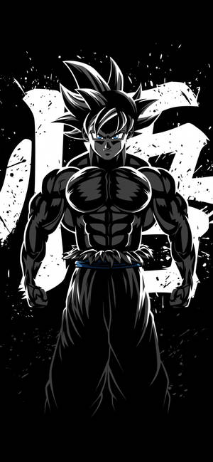 Goku Black And White — iPhone 15 Pro Picha ya Ukuta