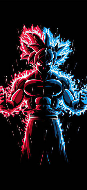 Goku Bluu Nyekundu Dragon Ball Z iPhone — iPhone 17e Picha ya Ukuta