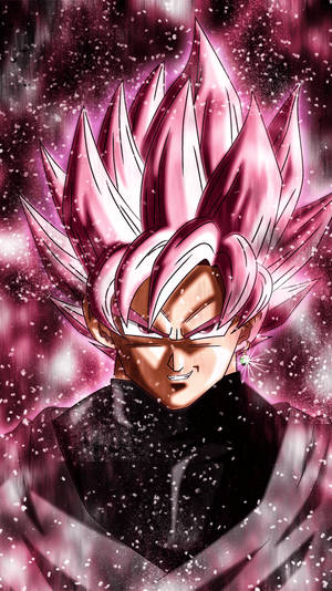 Goku Mweusi Na Mwanga wa Glitter Pink