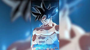 Goku wa Ultra Instinct Mwili Wazi na Mazingira ya Ukungu — Ultra Instinct Goku Picha ya Ukuta