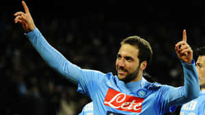 Gonzalo Higuain Napoli Kufikia Gol — Mpira wa miguu Picha ya Ukuta