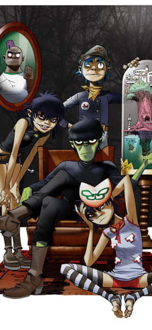 Gorillaz Iphone [wallpaper] — Realme P4x Picha ya Ukuta