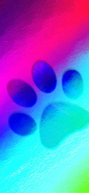 Gradient Rainbow Paw Print wallpaper — S24 Ultra Picha ya Ukuta