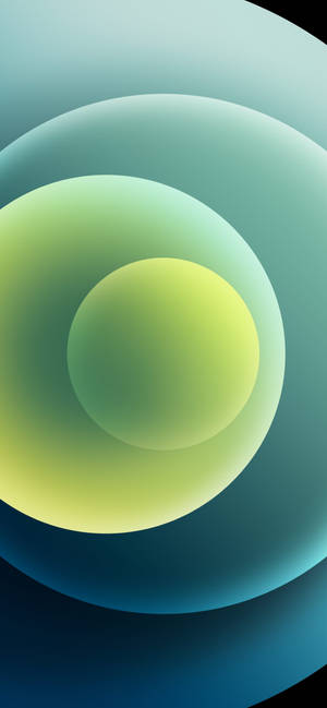 Green Orbs iPhone 12 — iPhone 12 Picha ya Ukuta