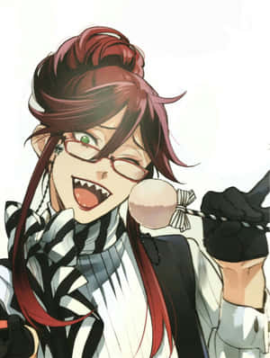Grell Sutcliff kutoka Black Butler anapiga pozi kwa uelewa — Kindle Picha ya Ukuta