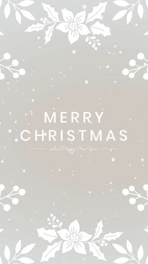 Grey Christmas Aesthetic Greetings wallpaper — 9:16 Picha ya Ukuta