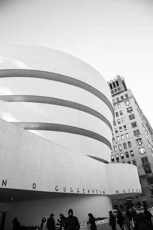 Guggenheim Museum New York Black And White — Xiaomi Pad 9 Pro Max Picha ya Ukuta