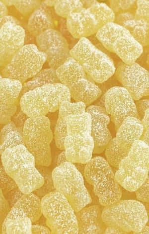 Gummy Bears wa Rangi ya Pastel ya Kikunja — Bear mrembo Picha ya Ukuta