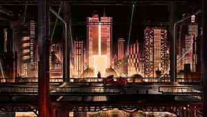 Picha za Anime City — Mji wa anime Picha ya Ukuta
