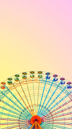 Gurudumu la Ferris la iPhone la Rangi za Pastel — Pastel iPhone Picha ya Ukuta