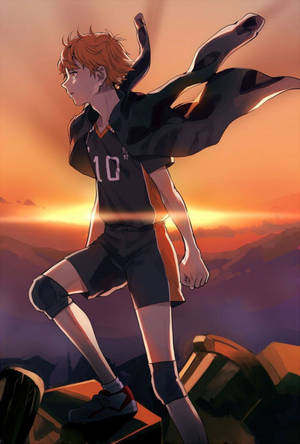 Haikyuu 4K Hinata Sunset — Xiaomi Pad 9 Pro Max Picha ya Ukuta