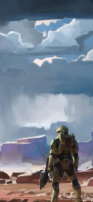 Halo Infinite sanaa dijitali wallpaper — iPhone 16 Pro Max Picha ya Ukuta