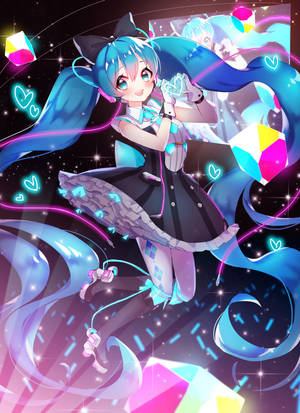 Beautiful HD fan art Hatsune Miku wallpaper — Oppo Pad 4 Pro Picha ya Ukuta